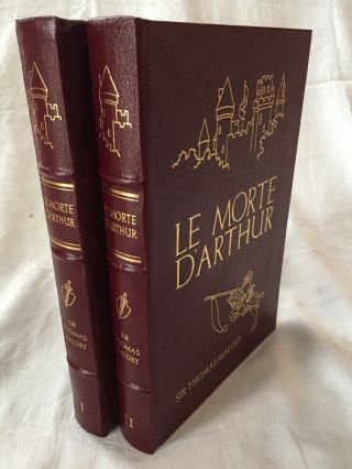 Le Morte D’arthur Sir Thomas Malory Easton Press 2 V Collector’s Edition S