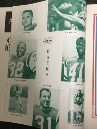 1967 York Jets Program - vs Miami Dolphins - LeRoy Neiman - AFL - Football 2