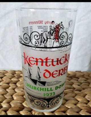 1973 Kentucky Derby Glass - Secretariat - 10.  00 Opening Bid