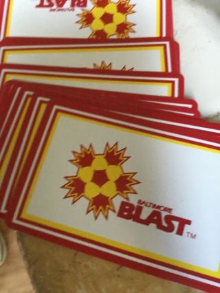 Vintage 1980s Misl Baltimore Blast Soccer Playing Cards