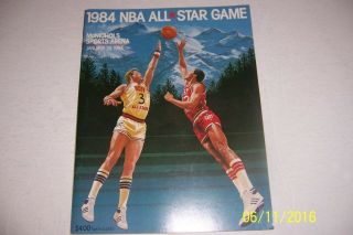 1984 NBA ALL STAR GAME Program JABBAR Larry Bird DR J ERVING Gervin MALONE Magic 2