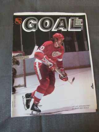 1979 - 80 Colorado Rockies Hockey Program Vs.  Detroit Red Wings Vaclav Nedomansky