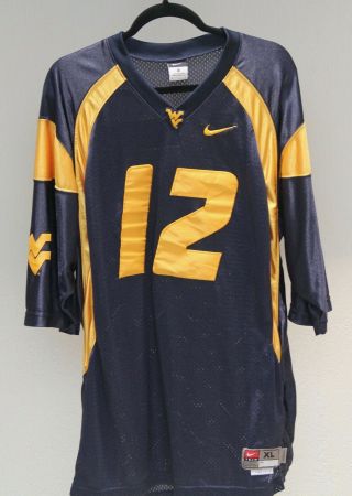 Nike West Virginia Mountaineers 12 Football Jersey Stitched Men Size Xl Ncaa