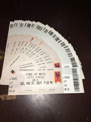Pete Alonso Ny Mets Record Breaking & Tying Homerun Ticket Stub - 8/24/19 - - 8/27/19