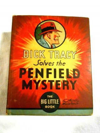 Vintage 1934 Whitman Big Little Book Dick Tracy Solves The Penfield Mystery