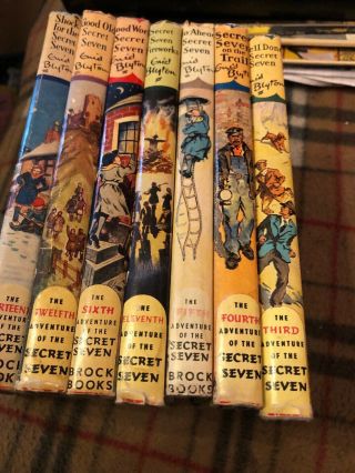 7 Books Of The Secret Seven (enid Blyton - 1960s) Brockhampton Press.