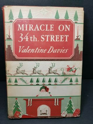 Miracle On 34th Street Valentine Davies 1947 1st Ed.  Hardcover W/ Dj