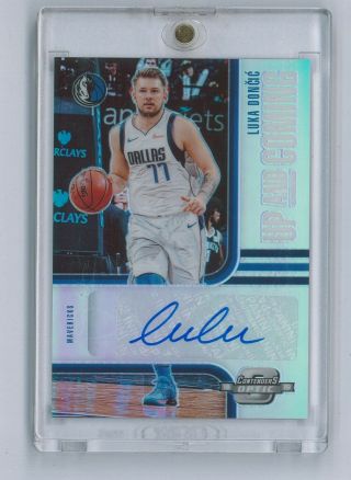 2018 - 19 Luka Doncic Panini Contenders Optic Auto Up & Coming Autograph Rc 66/99