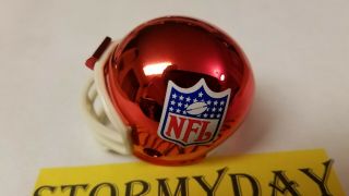 Riddell pocket pros NFL LOGO RED chrome traditional football helmet mini 3