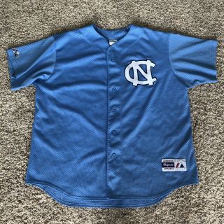 Majestic Usa North Carolina Tarheels Chapel Hill Mesh Baseball Jersey Shirt,  Xl