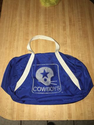 Old - School Dallas Cowboys Gym Bag Locblackbox8 Bag In Black Back To Protect Bag