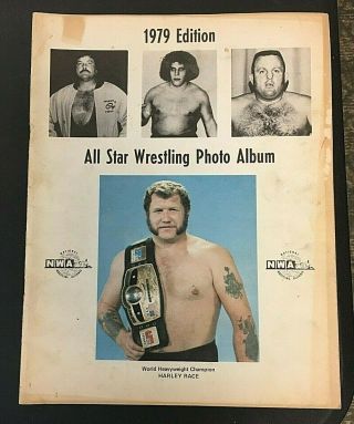 Vintage Nwa All Star Wrestling Photo Album 1979 Signed 7 Geigel Starr Alls Wwf
