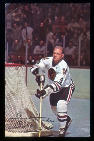 1 - 8 X 10 Vintage Post Card Of Bobby Hull By Famous Photographer Harold Barkley