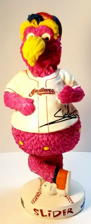 Slider Cleveland Indians Mascot Bobble Head 2002 Mlb Sga Limited Edition ☆signed