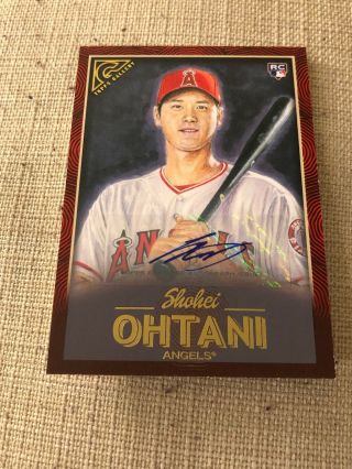 2018 Topps Gallery Shohei Ohtani Auto 1/1 Autograph Red Parallel 116 Rc Rookie