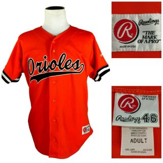 Baltimore Orioles Jersey 1st Year 1954 Script Sewn Rawlings Mark Of Pro Mens 46