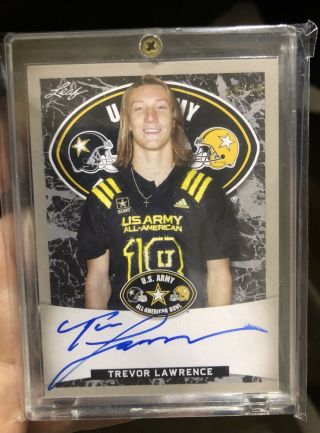 Trevor Lawrence 2018 Leaf Us Army All - American Tour Silver Autograph Ssp /25