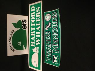 Nhl - Hartford Whalers - 3 Bumper Stickers