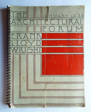1938 Architectural Forum Book Of Frank Lloyd Wright