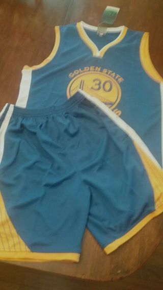 Golden State Jersey And Short Set Curry 30 For Boy Size Xl With Tags