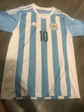 Lionel Messi Home Jersey 2018 World Cup Argentina 10 Soccer Boys Size Large