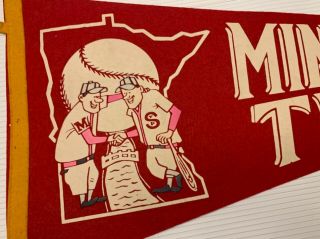 1960s Minnesota Twins 29” Felt Pennant Red