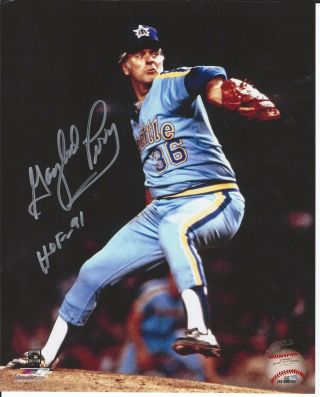 Seattle Mariners Autograph Gaylord Perry Signed 8x10 Photo W/ Hof Inscription