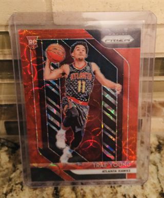 2018 - 19 Prizm Choice Red Trae Young Rc Silver Hawks 49/88