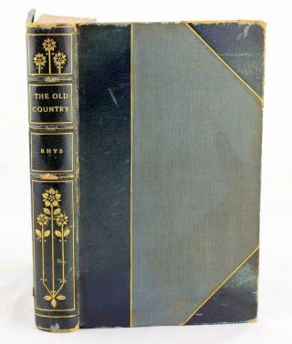 Ernest Rhys The Old Country Praise England Fine Floral Gilt Leather Binding