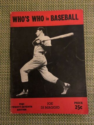 Who’s Whose Who In Baseball 1942 Joe Dimaggio Cover