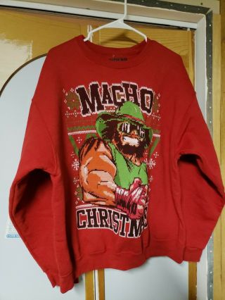 Macho Man Randy Savage Ugly Christmas Mens Sweater Sweatshirt Xl Oh Yeah X Stich