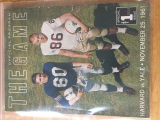 1961 Yale Vs Harvard Official Football Program " The Game "