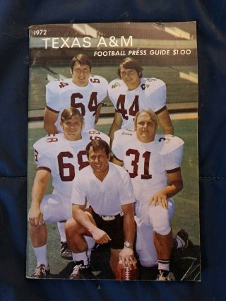 1972 Texas A&m Aggies Football Press Guide