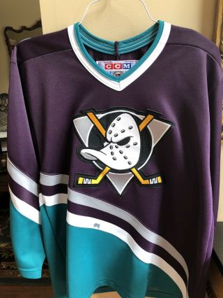 Vintage Nhl Anaheim Mighty Ducks Hockey Jersey Ccm Adult Size Medium