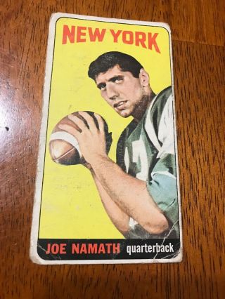 1965 Topps Tall Boy 122 Joe Namath Rc Fair - Good York Jets Set Break