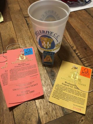 1992 Pga Championship Bellerive Country Club St Louis Cup,  Pin,  Grounds Tickets