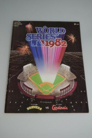 1982 World Series Game Program Milwaukee Brewers St Louis Cardinals Mlb Baseball