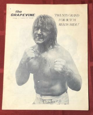 Vintage The Grapevine Wrestling Program 1982,  Ric Flair Nwa,  Wwf,  Wcw,  Cwf