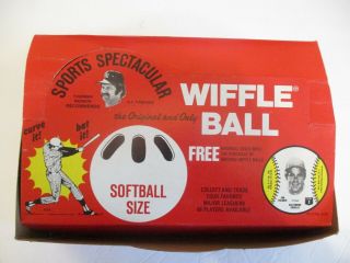 Vintage Empty Wiffle Ball Box (1976) Thurman Munson,  Jim Palmer,  Rod Carew Discs