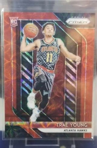 2018 - 19 Prizm 78 Trae Young Red Prizm Choice Ssp Rc Rookie 53/88
