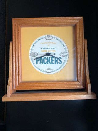 Vintage Green Bay Packers Lambeau Field Wooden Clock