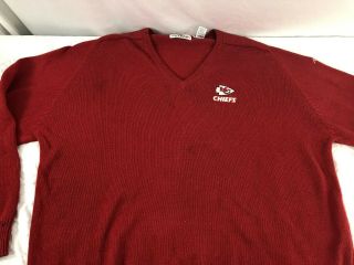 Vtg Kansas City Chiefs Sweater XXL 90’s Red NFL Antigua Knit 2