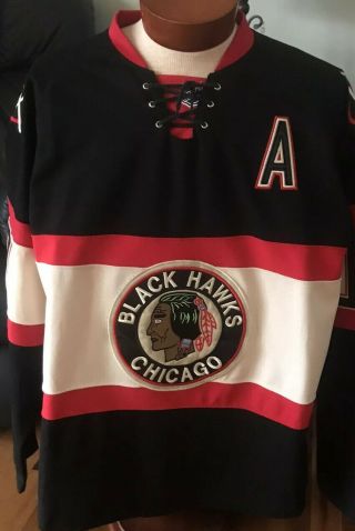 Reebok Ccm Chicago Blackhawks Patrick Sharp 10 Black Hockey Jersey - Size 50