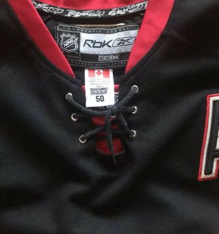 Reebok CCM Chicago Blackhawks Patrick Sharp 10 Black Hockey Jersey - Size 50 2