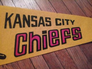 Vintage Kansas City Chiefs Pennant Circa 1967 - NFL Football 3