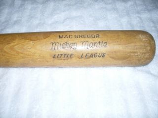 Vintage Mickey Mantle Macgregor Baseball Bat 30 Inch Little League Model S425
