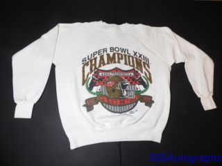 Vtg 1988 San Francisco 49ers Bowl Xxiii Champions Nfl Football Sweatshirt