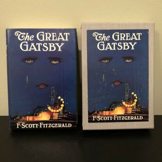 The Great Gatsby F.  Scott Fitzgerald First Edition Library Hardcover W/ Slipcase