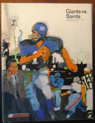 1967 York Giants Vs Orleans Saints Football Program - Fran Tarkenton