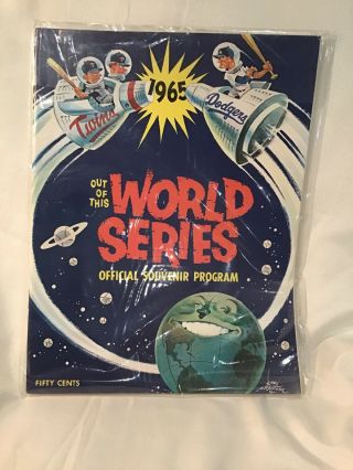 1965 World Series Program - Dodgers Vs Twins